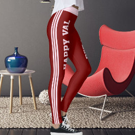 Leggings Amantes de las Mascotas Feliz Día de San Valentín 