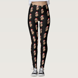 Leggings Amantes del perro de las luces de navidad del