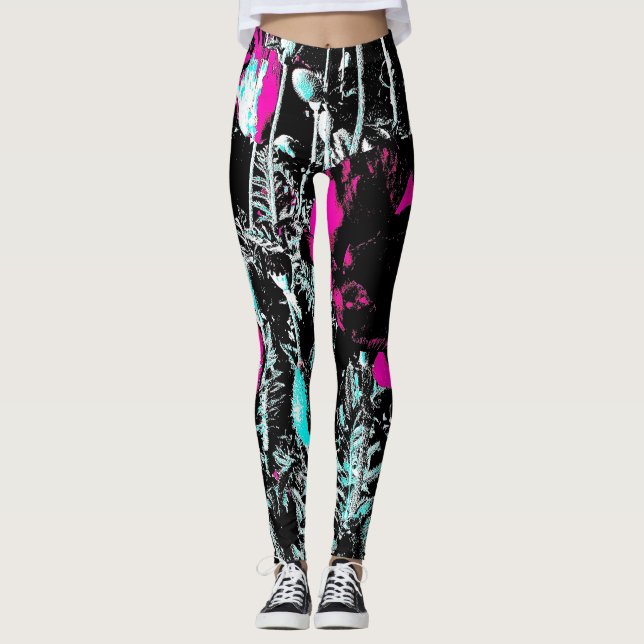 Leggings Amapolas oscuras (Anverso)