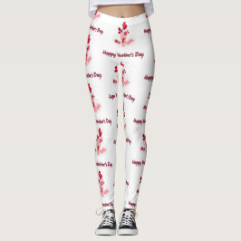 Leggings Amar la tipografía con mano y Rosa