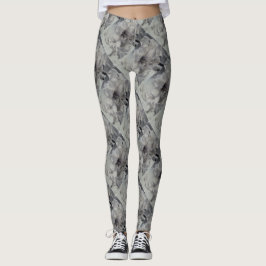 LEGGINGS AMARILIS NEGRO Y BLANCO | LEGADOS FLORALES