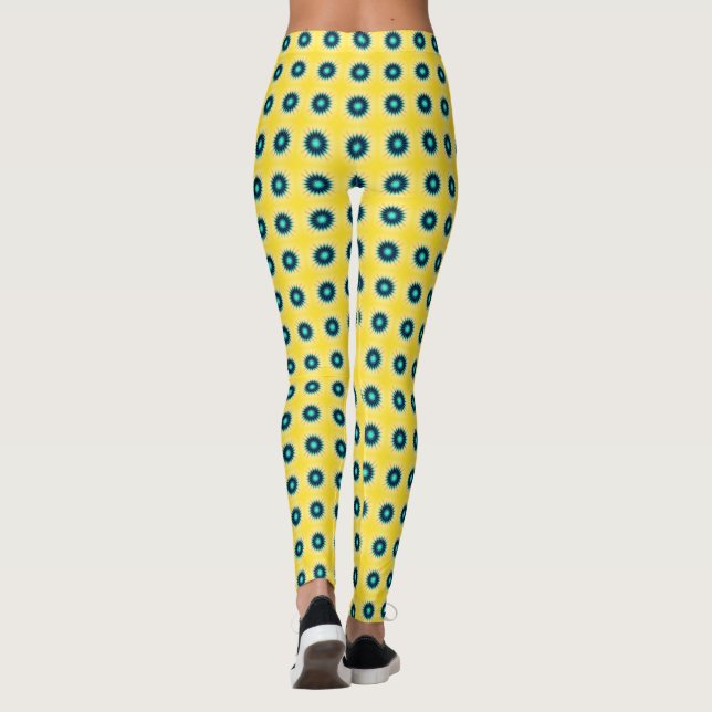 Leggings Amarillo azul turquesa (Reverso)