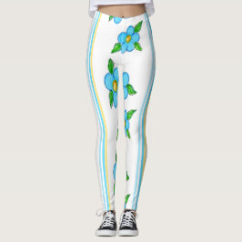 Leggings Amarillo Azul Y Blanco
