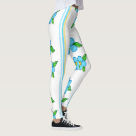 Leggings Amarillo Azul Y Blanco