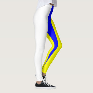 Leggings Amarillo blanco y azul Vertical-Rayados