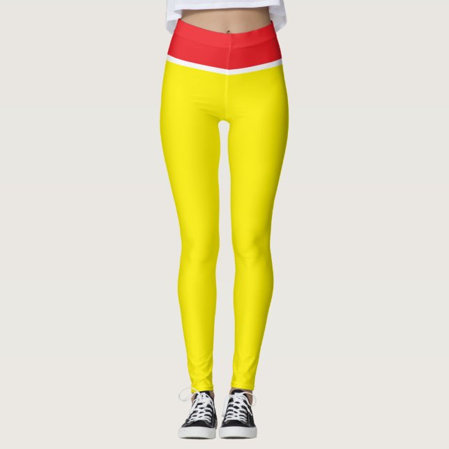 Leggings Amarillo brillante y rojo (Anverso)