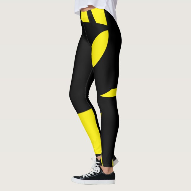 Leggings Amarillo contemporáneo moderno / negro (Izquierda)
