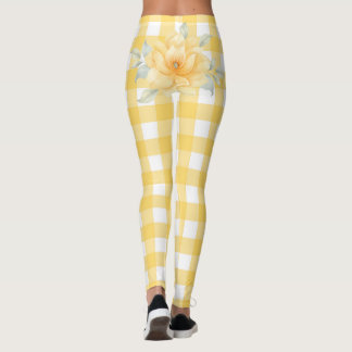 Leggings Amarillo, Flores Butt