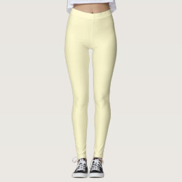 Leggings Amarillo Limón Moderno Color Sólido Plano