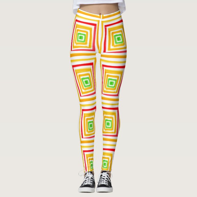 Leggings Amarillo Rojo Y Verde (Anverso)