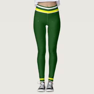 Leggings Amarillo verde deportivo y blanco