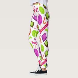 Leggings Amasijo de dulces espeluznantes zombies para Hallo
