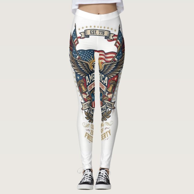 Leggings America 250th Anniversary Patriotic 1776 Freedom  (Anverso)