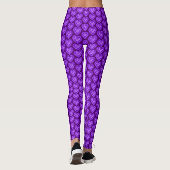 Leggings Ametista acuarela arte púrpura (Reverso)