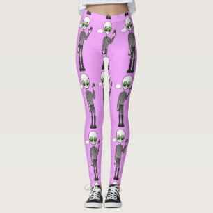 Leggings Amigable Waving Alien Thunder_Cove