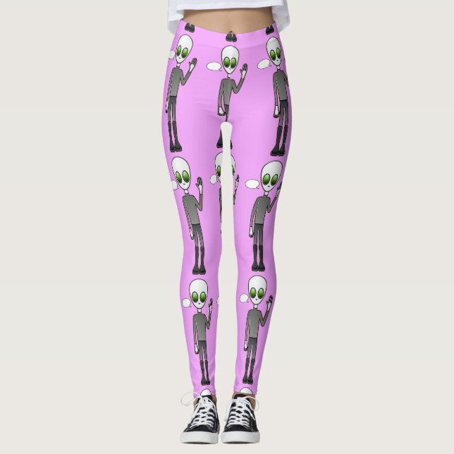 Leggings Amigable Waving Alien Thunder_Cove (Anverso)