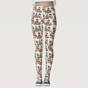Leggings Amigos encantadores del bosque invernal - Animales