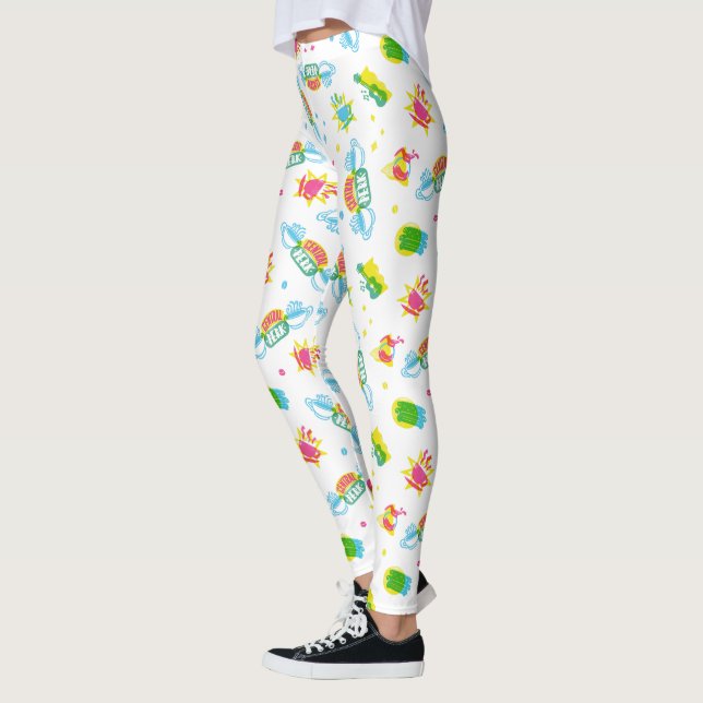 Leggings AMIGOS™ | Patrón de Neón de Perk Central (Izquierda)