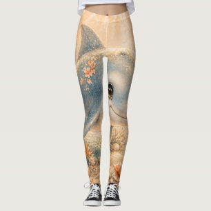 Leggings Amistad submarina - delfín y estrella de mar