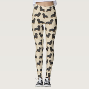 Leggings Amo a los Dachshunds, un perro negro viejero