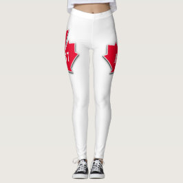 Leggings AMO Canadá - Hojas de arce rojas - Este 1867