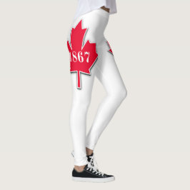 Leggings AMO Canadá - Hojas de arce rojas - Este 1867