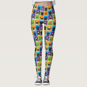 Leggings Amo el cervatillo de los cuadrados del color de