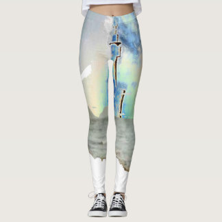Leggings Amo el pescar en las mujeres azules