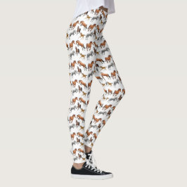 Leggings Amo las polainas equinas del arte de los caballos