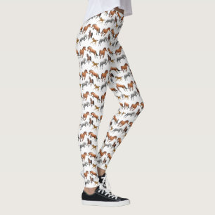 Leggings Amo las polainas equinas del arte de los caballos