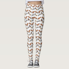 Leggings Amo las polainas equinas del arte de los caballos