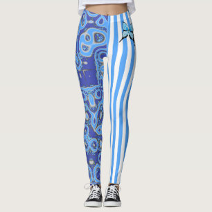 Leggings Amoeba azul y garras