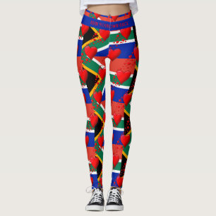 Leggings AMOR A LOS corazones rojos DE SUDÁFRICA GESTIONAN 