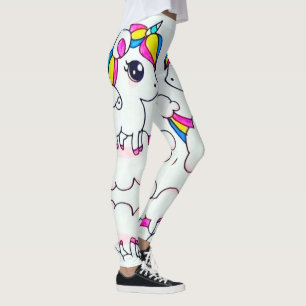 Leggings Amor colorido lindo de Kawaii del unicornio