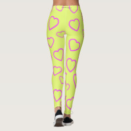 Leggings Amor Corazón Rosa Amarillo