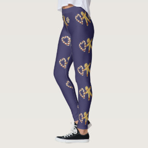 Leggings Amor del hombre del pan de jengibre