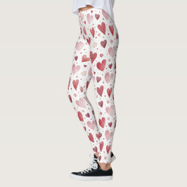 Leggings Amor en acuarela - Patrón caprichoso