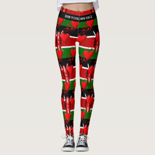 Leggings AMOR KENIA Bandera Corazones Rojos CORRE TU CARRER