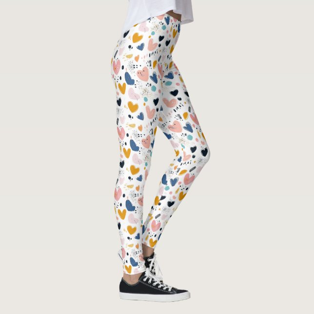 Leggings Amor Moderno & Corazones: Día de San Valentín (Derecha)