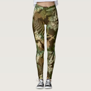 Leggings Amor Naturaleza Helecho Hoja Impresa