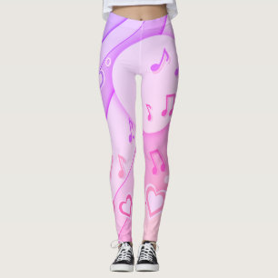 Leggings Amor Por La Música, Hermosa Y Colorida