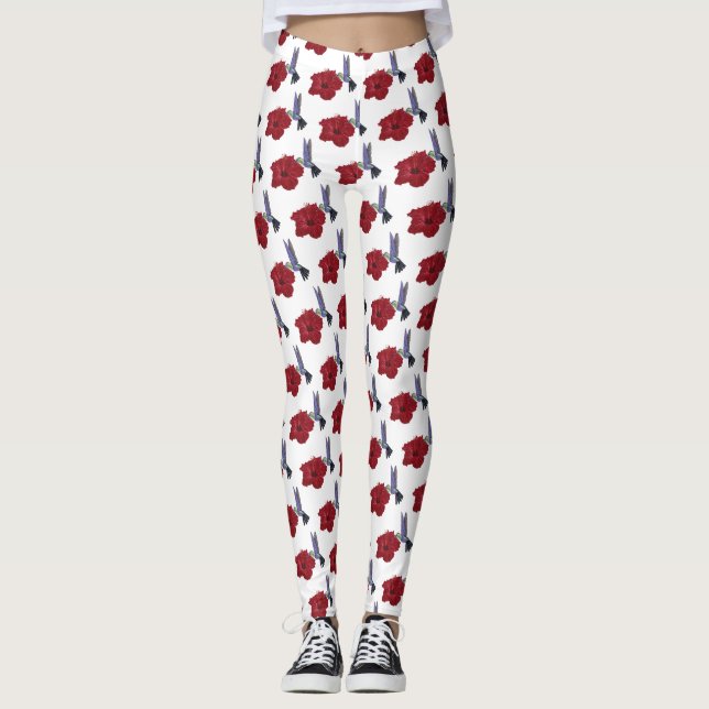 Leggings Amor por las flores de Hummingbird (Anverso)