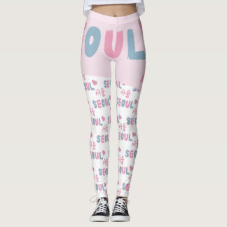 Leggings Amor por Seúl coreano tipografía hangeul colores p