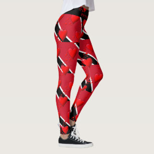Leggings AMOR TRINIDAD Corazones rojos CORRE TU CARRERA Per