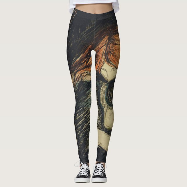 Leggings Amor y dolor (El vampiro) (de Edvard Munch) (Anverso)