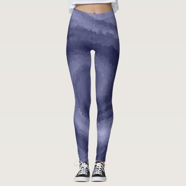 Leggings Amortiguador líquido azul violeta marina moderna (Anverso)