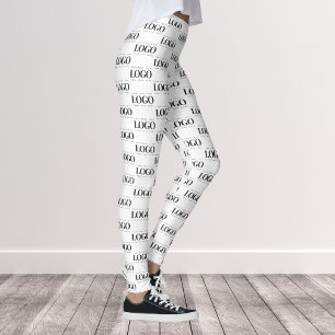 Leggings Añadir el patrón de logotipos comerciales de Recta