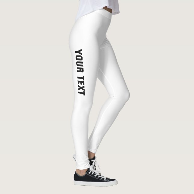Leggings Añadir su nombre Personalizado de plantilla de log (Derecha)