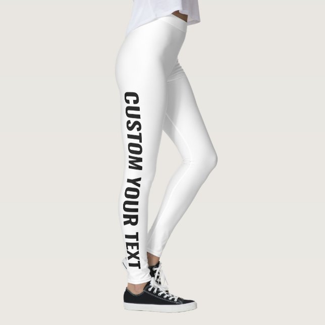 Leggings Añadir sus propias leyendas de texto Personalizado (Derecha)