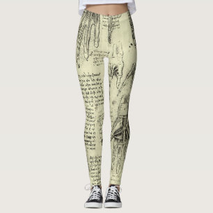 Leggings Anatomía de la mano humana de Leonardo da Vinci